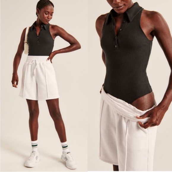 Soft Rib Polo Sleeveless Bodysuit - Picture 12 of 13